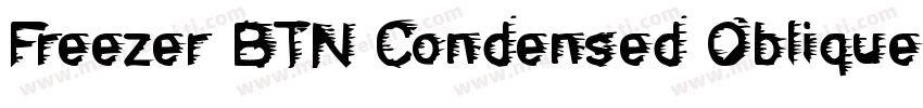 Freezer BTN Condensed Oblique字体转换